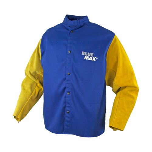 Blue Max Welding Jacket with leather sleeves